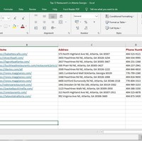 Excel work on Data Entry