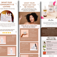 Email Newsletter Design for Hair & Skincare Brand