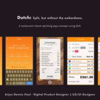 UI Design Concept for a Check Splitting App