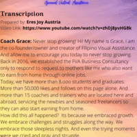 My sample Transcription Project