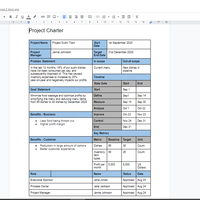 Created Project Starter using Google Docs