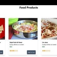 A food e-commerce website