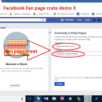 facebook page create