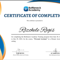 Personal Assistant - Cert. of Completion