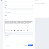 Creating customer's ticket on Freshdesk 