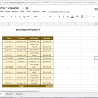 Sales report using Google Sheet