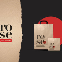Rose Restaurant brand identity design - 3