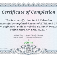 HTML and CSS Certificate