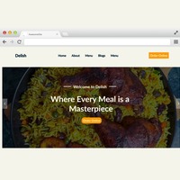 A Restaurant landing page Hero Section 