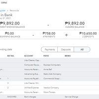 Sample Bank Reconciliation Schedule