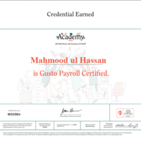 GUSTO Payroll Certficate