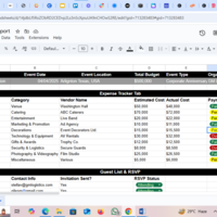 Event Planning/Expense Report