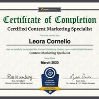 Certified Content Marketing Specialist