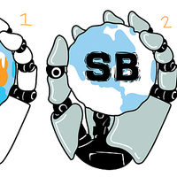 Robot Hand logo created for an IT department.