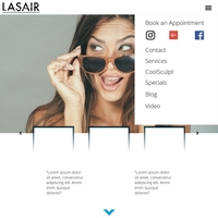 A landing page image mockup for a redesign