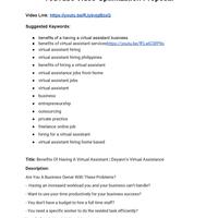 YouTube Optimization p1 