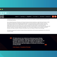 Custom Design & Wordpress Development For Secondary School
