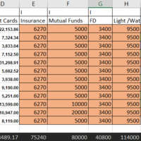 Personal Yearly Expense sheet 