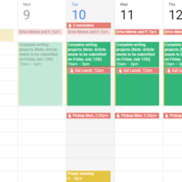 Google calendar management