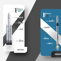 Space X - Falcon Rockets Info Mobile UI Design