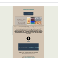 Sample email campaign for a construction supply store