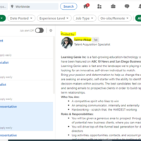 LinkedIn Job post from account 2