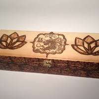 Hand drawn & wood burned box