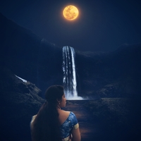 I added this girl body in this background