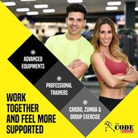 Code fitness gym social graphic