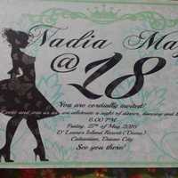 Sample layout for Debut invitation