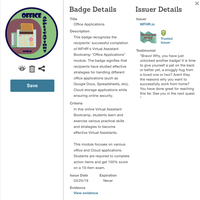 Office Application Badge