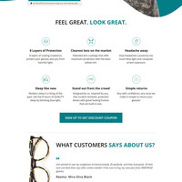 E-commerce Page for Glasses