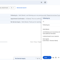 Email response for follow-up (drafted for client's approval)
