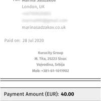 Payment receipt design