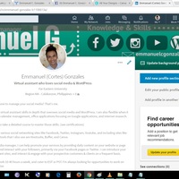 Here's my Linkedin account, I used Canva for the header