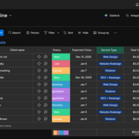 Rev & Cashflow Mgt System on Monday.com