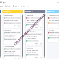 Patient appointment tracking in Kanban with Monday.com