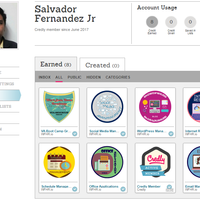 Badges earned in credly
