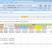 Inventory reconciliation - with amount
