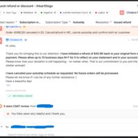 5-CSAT score from a customer