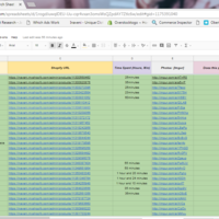 Google Sheet (list of product uploads)