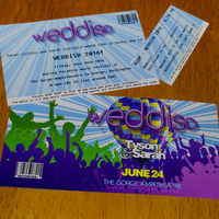 Custom Festival Ticket Wedding Invitations