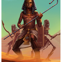 Tutankhamun card illustration for Gods Unchained game.