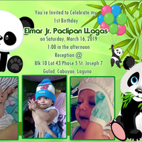 Layout 1st Birthday for tarpaulin printing