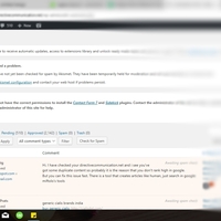 Comments moderator on Wordpress