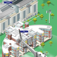 Isometric illustration of Clients we had at metaphoria