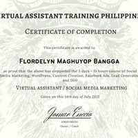 My VA Training Certificate