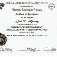 SUPERVISORY DEVELOPMENT AND LEADERSHIP TRAINING PROGRAM