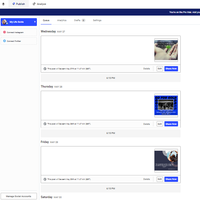 Facebook scheduled post sample