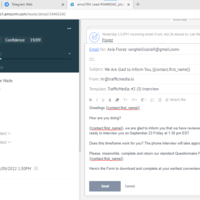 Email scheduling with Amo CRM